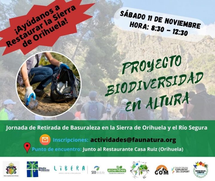 Jornada de Retirada de Basuraleza en Sierra de Orihuela